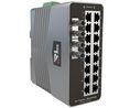 Industriell Ethernet-switch, single-mode, 80km, RJ45-portar 16, Fiberportar 2ST, 1Gbps, Lager 2 hanterat